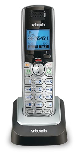 VTech 4-Handset 2-Line Cordless Phone for Small Business or Home with Answering System and Mailbox on Each Line, Caller ID/Call Waiting, Conference Call | DS6151 with 4 Handsets Bundle (Black/Silver) - size: 4 Handsets