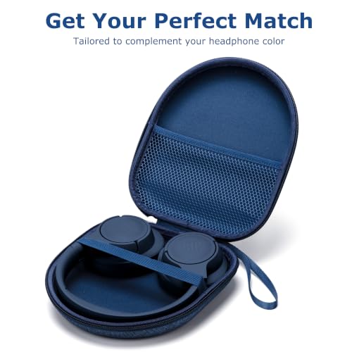 Ginsco Universal Headphone Case Compatible with JBL Tune 510BT 720BT, Sony WH-CH 720N/WH-CH520, with Bose/JBL/Soundcore Life Q20i Q30/BERIBES/TOZO/KVIDIO etc Over-Ear Headphones (Blue) - color: Blue