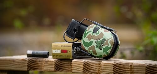 Walker's Razor Slim Electronic Muff - color: Green Duck Camo, size: One Size