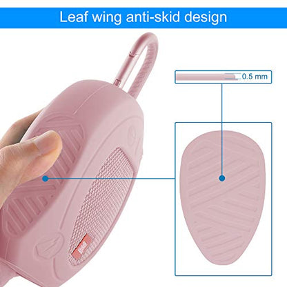 Protective Silicone Stand Up Case for JBL Clip 3 Waterproof Portable Speaker (Pink) - color: Pink