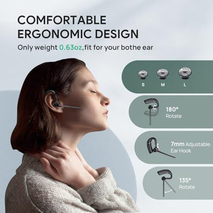 Yealink Bluetooth Headset BH71,Wireless Bluetooth Earpiece with 4 Noise Canceling Microphones,Teams&Zoom Certified,Mute Function,Connect to Cell Phone/Laptops,No Dongle | Yealink BH71 Bluetooth Headset Wireless Bluetooth Earbud with 4 Noise Canceling Micr
