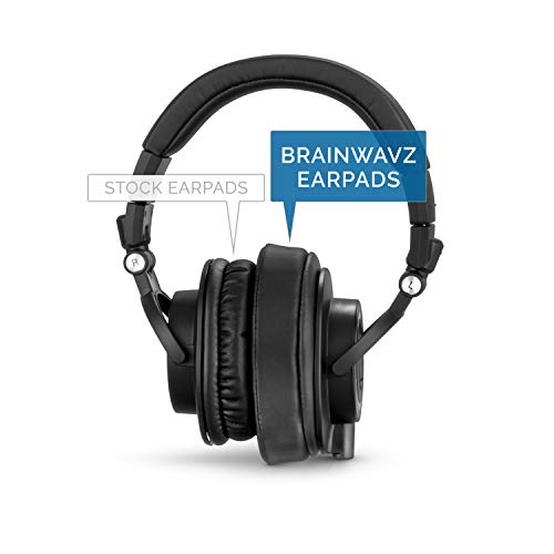 Brainwavz Replacement Earpads for ATH M50X, M50BT, Steelseries Arctis, Pro Wireless & Stealth 600, HyperX Cloud, AKG, SHURE, Philips & Many More Headphones, Memory Foam Ear Pad Cushions, Black Oval - color: Black