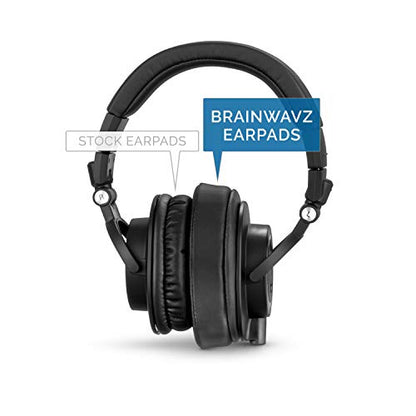 Brainwavz Replacement Earpads for ATH M50X, M50BT, Steelseries Arctis, Pro Wireless & Stealth 600, HyperX Cloud, AKG, SHURE, Philips & Many More Headphones, Memory Foam Ear Pad Cushions, Black Oval - color: Black