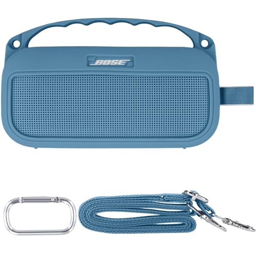 Silicone Cover for Bose SoundLink Flex Portable Speaker 2nd Gen | Scratch-resistant, Unhindered Sound, Silicone Construction, Portable Carrying Silicone Cover, Blue Dusk Silicone Cover - color: Blue Dusk Cover