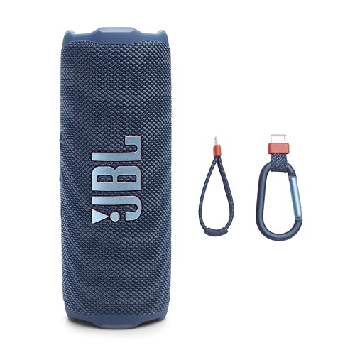 JBL Flip 7 Portable Bluetooth Speaker, Waterproof and Drop-Proof - Blue | Up To 16 Hours Playtime, IP68 Dustproof Build, Clip-On Loop, USB C Lossless Audio, Links With Other Speakers For Outdoor Use - color: Blue