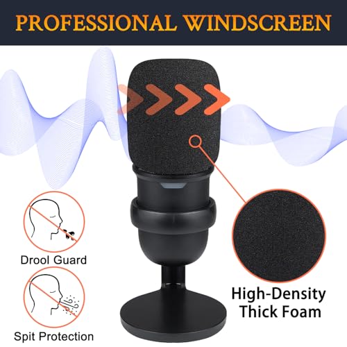 SOULWIT 2Pcs Pop Filter for HyperX SoloCast - Black