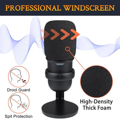 SOULWIT 2Pcs Pop Filter for HyperX SoloCast - Black