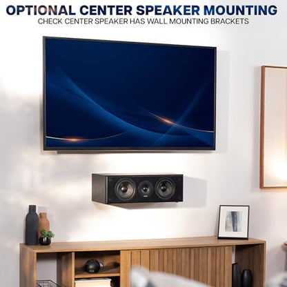 VIVO Black Steel Universal Soundbar Wall Mount, Mount-ESB1 | Universal L Brackets, Adjustable Extending Speaker Arm Holders, Swivel Arm Design