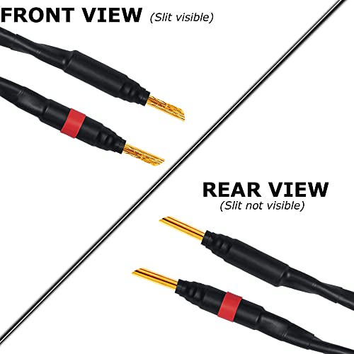 WORLDS BEST CABLES 5 Foot WBC-GOLD-LOCAP-SPKR-12 AWG - Low-Capacitance - Low-Inductance - High Purity OFC - Audiophile HiFi Bi-Wire Speaker Cable Pair with Eminence Gold Banana Plugs - size: 5 FT