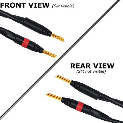 WORLDS BEST CABLES 5 Foot WBC-GOLD-LOCAP-SPKR-12 AWG - Low-Capacitance - Low-Inductance - High Purity OFC - Audiophile HiFi Bi-Wire Speaker Cable Pair with Eminence Gold Banana Plugs - size: 5 FT