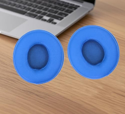 Headphone Replacement Ear Pad Cover Compatible with Beats by Dre Solo3 Solo2 Wired Wireless Headphones Protein Leather Memory Foam Headphone Cushion Ear Muffs-Blue - color: blue