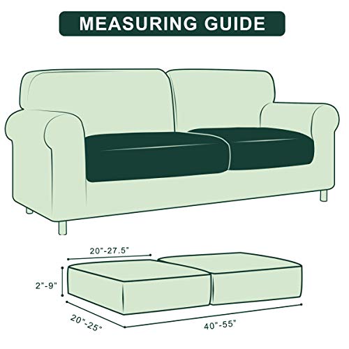 Hokway Stretch Couch Cushion Slipcovers Reversible Cushion Replacement Slipcovers Sofa Cushion Covers(Blue, 2 Pieces) - color: Blue, size: Small (2 Pieces)