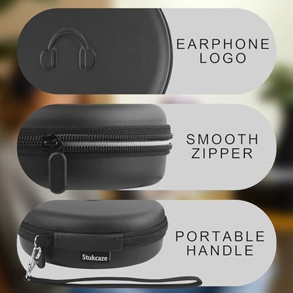 Hard Headphone Case for JBL Tune 510BT / 520BT Over-Ear Headphones, Black - color: BLACK