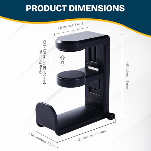 Headphone Stand for Desk - Clamp-On Headset Holder with 360° Rotating Hook