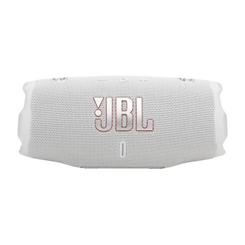 JBL Charge 6 Portable Bluetooth Speaker, Waterproof, Drop-Proof - White | Long Battery Life Up To 28 Hours, Quick Charging, Built-In Powerbank, Weatherproof For Outdoor, Poolside, And Shower Use - color: White