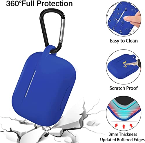 Lerobo for AirPod Pro Case, Soft Silicone Cover with Keychain, Glaze Blue | Drop Protection, Scratch & Dust Resistant, Wireless Charging, Compatible with Apple AirPods Pro 2/1 Case Cover for Women Men - color: Glaze Blue