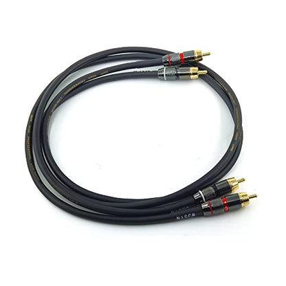 WJSTN 1RCA Male to 1RCA Male Stereo Audio Cable,Suitable for Home Theater, Amplifier, HDTV, Game Console, Hi-Fi System. 2Pack - size: 3Feet