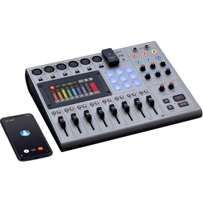Zoom PodTrak P8 Podcast Recorder + USB-C Cable Bundle | For Podcasting & Interviews + ZDM-1 Podcast Mic Pack + Balanced Interconnect