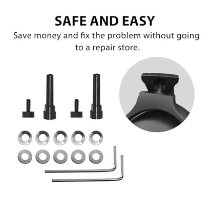 Metal Swivel Pin Hinge Screw Repair Kit for Bose QC45/QC35 | Durable metal swivel pins, gaskets and screws, compatible with QC35, QC35 II, QC45 and QC SE, easy to fix broken headphone - color: Black