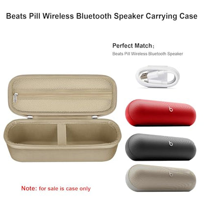 Carrying Case for Beats Pill - Portable Bluetooth Speaker/Beats Pill x Kim - color: Champagne Gold