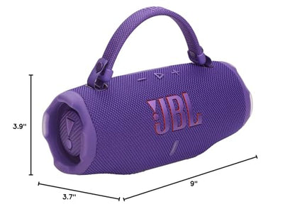 JBL Charge 6 - Portable Waterproof & Drop-Proof Bluetooth Speaker, Bold JBL Pro Sound with AI Boost, 28Hrs of Playtime, Built-in Powerbank & Comes with a Sturdy/Removable Carrying Strap (Purple) - color: Purple