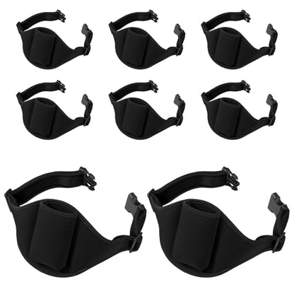 8 Pack Mic Belt Wireless with Anti Dropping Strap Adjustable | Neoprene Microphone Black Waistband Bag for Vertical Mic Fitness Speaker, for Theatre Microphone Holder