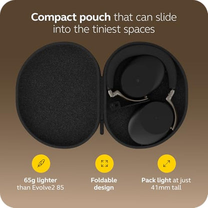 Jabra Evolve3 85 Over‑Ear Wireless Bluetooth Headphones with Mic, Black - color: Black, style: All Platforms
