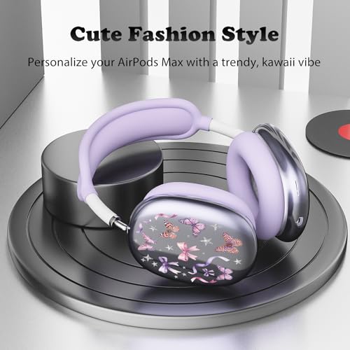 for AirPods Max Headphones Butterfly Ear Covers for AirPods Max 2 - color: Butterfly G/Purple