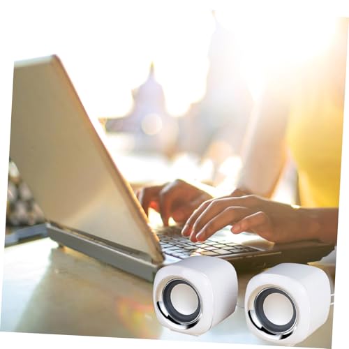 USB Powered Desktop Computer Speakers Stereo Wired Soundbar with Input and Volume Control for Laptop Phone Dual High-Fidelity External Speaker with Anti-Interference Design