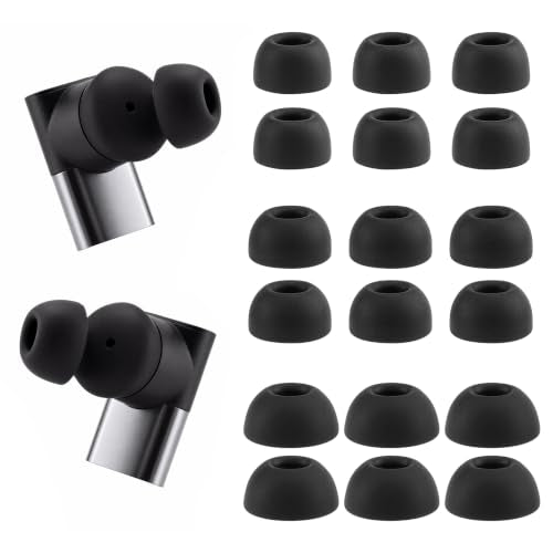 Replacement Ear Tips for Status Pro X, Between 3ANC, Between Pro | 9 Pairs, Black, S/M/L, Soft Silicone Eartips with Portable Storage Box