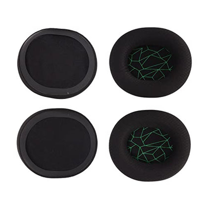 Replacement Ear Cushion Pads with Memory Foam Protein Leather for 3 5 7 Pro ATH M40X M50X MDR 7506 Cloud 2 Black V2 (Black earpads with Green Silk Screen) - color: Black earpads with green silk screen