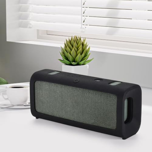 Case for Sony ULT Field 3 Speaker, Shockproof Non-Slip Cover | Custom-fit silicone cover, shockproof, non-slip grip, includes shoulder strap. Protects against scratches, dust, drops. - color: Black