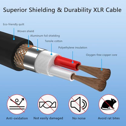 CERRXIAN XLR Microphone Coiled Cable,Male to Female Cable, Balanced X-L-R Cord 8 Feet, Oxygen-Free Copper Mic Cables, XLR Speaker Cables - Black (Right Angle Male to Straight Female) - style: Right Angle Male XLR to Straight Female