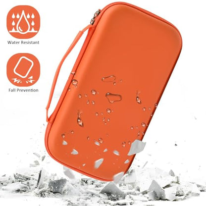 Comecase Wireless Microphone Case for JBL Two Mic System and PartyBox Mic | Custom Foam and Divider Reduce Shifting; Mesh Pocket Keeps Receiver, Adapter and Batteries Together, Orange, Case Only - color: Orange
