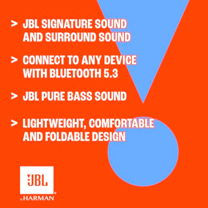 JBL Live 670NC Wireless On-Ear Headphones, Adaptive NC - Blue | Bluetooth Headphones With Surround Sound, up to 65H Battery Life, Fast Charging, Built-In Mic, Voice Assistant, Foldable - color: Blue