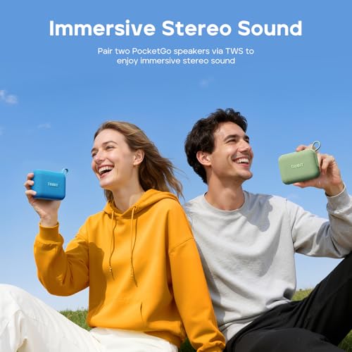 Tribit PocketGo Portable Bluetooth Speaker, 7W, IP68 Waterproof, 20H, Blue - color: Blue