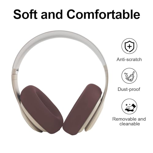 Studio Pro Ear Covers for Beats Studio Pro Headphones Sweat Proof Covers Shockproof and Drop-Resistant,Washable Silicone Case Accessories(Brown) - color: Brown Case
