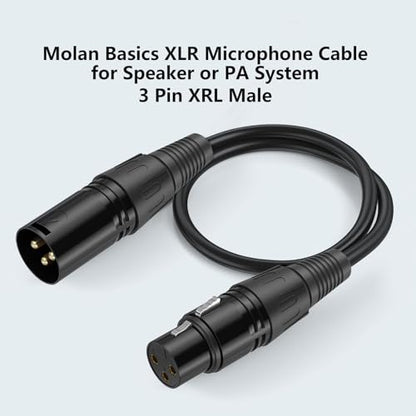 2 Pack XLR Cable, Male to Female Microphone Cable Oxygen-Free Copper (OFC) Mic Cord for Speaker Podcast Audio Mixer DMX Effector Amplifier Sound Card(A, 6Feet) - size: 6Feet, style: A