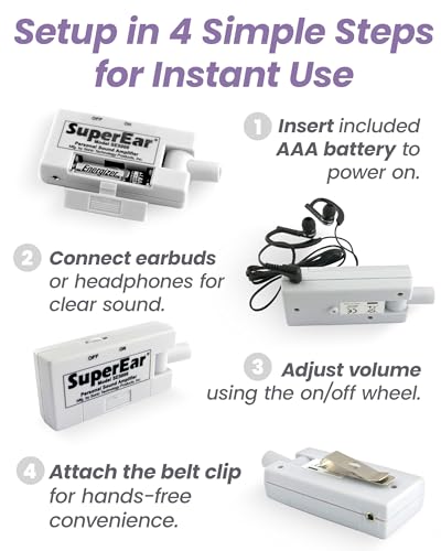 SuperEar SE5000 - Hearing Amplifier, Personal Headphones, Audio Accessories