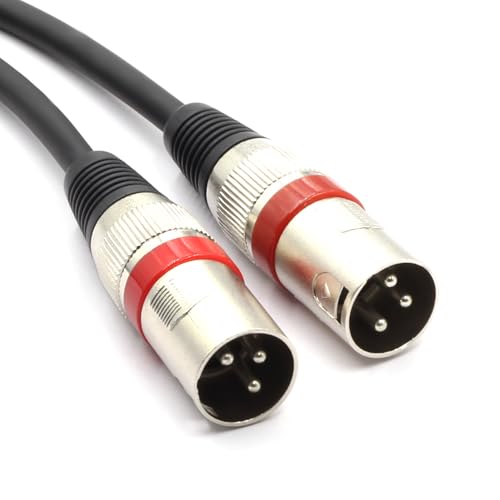 XLR Splitter Balanced Cable - XLR Male to Dual Female 3 Pin Patch Y Cable Microphone Splitter Cord Audio Adapter 50CM (2PACK) - color: XLRM-2XLRF-50CM-2PACK