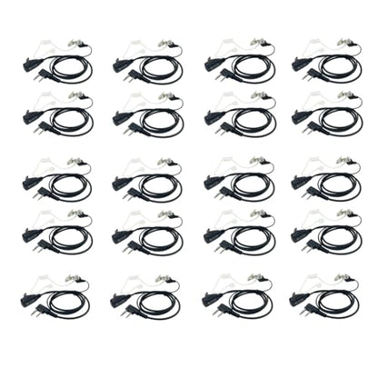 Walkie Talkie Headsets with Mic 2 Pins for Baofeng UV-5R BF-F8HP BF-888S Retevis H-777 Arcshell (20 Packs) - color: 20ps