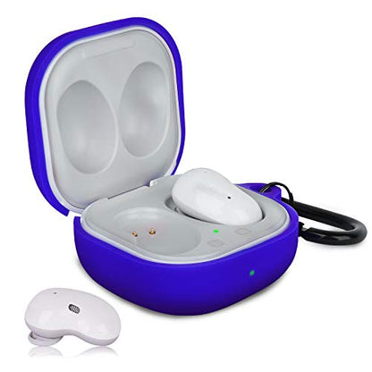 AIRSPO Silicone Case Compatible with Samsung Galaxy Buds 2 Pro/Galaxy Buds 2/ Galaxy Buds Pro/Galaxy Buds Live Case (Cobalt Blue) - color: Cobalt Blue