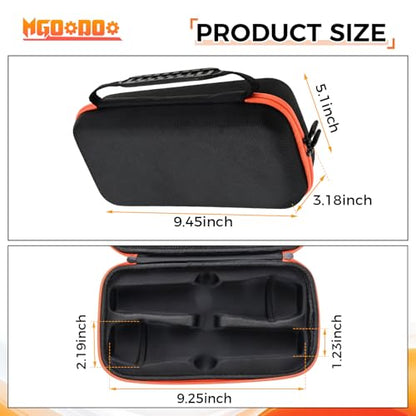 Wireless Microphone Case Compatible with Wireless 2 Microphone System,Handheld Dual Mic Case with EVA Hard Shell,Portable Mic Storage Bag for Singing or Karaoke
