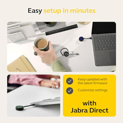 Jabra Engage 55 SE (Second Edition) Convertible Wireless Headset w/Charging Stand and Link 400 USB-A DECT Adapter – Works with All UC Platforms Like Google Meet & Zoom, Black - size: USB-A Adapter, style: All Platforms