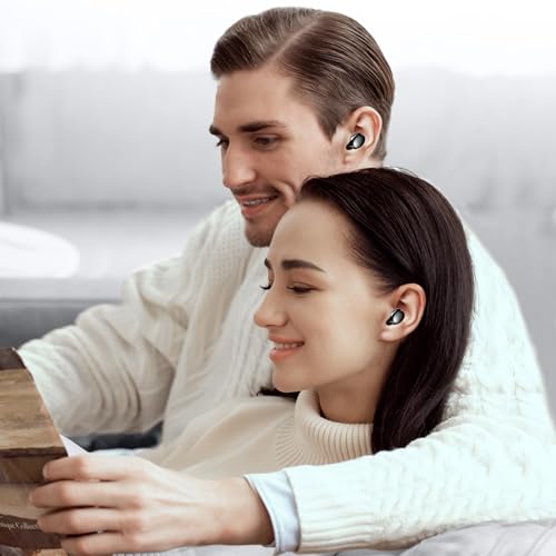 kurdene Wireless Earbuds Bluetooth 5.3 Light Weight in Ear Headphones | Premium Sound Bass Ear buds with Charging Case,Smart Touch Control,Built in Mics Headset,Clear Calls for Sports Workout - color: Black