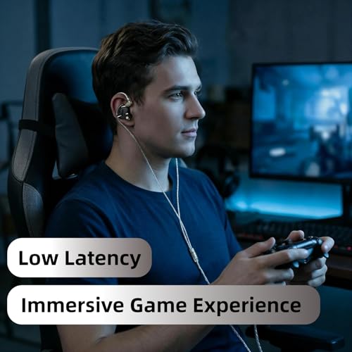 KZ ZS12 PRO 2 in Ear Monitor Headphones, 5BA+1DD 6 Hybrid Driver Gaming Earbuds Wired Earphones, HiFi Clarity Sound Immersive Bass IEMs for Gaming Musicians Singers Audiophiles (Black with Microphone) - color: Dark, style: with mic