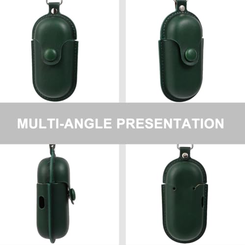 NUOBESTY Waterproof Earphone Case for Earbuds 3i, Anti-Lost Scratch-Proof Earbud Storage Bag in Dark Green for Travel and Outdoor Use
