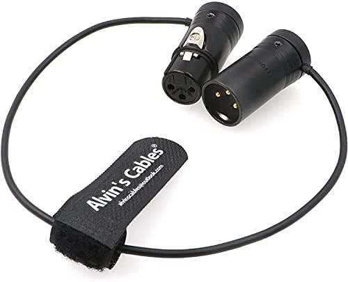 Alvin's Cables Low-Profile 3 Pin XLR Male to Female Cable Original Connector Balanced Microphone Audio Cord Sommer SOD-14 - size: 12 inches