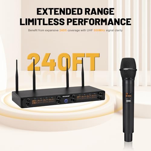 MELONARE 8-Channel Wireless Microphone System UHF 500MHz MWM-81F
