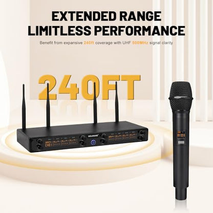 MELONARE 8-Channel Wireless Microphone System UHF 500MHz MWM-81F